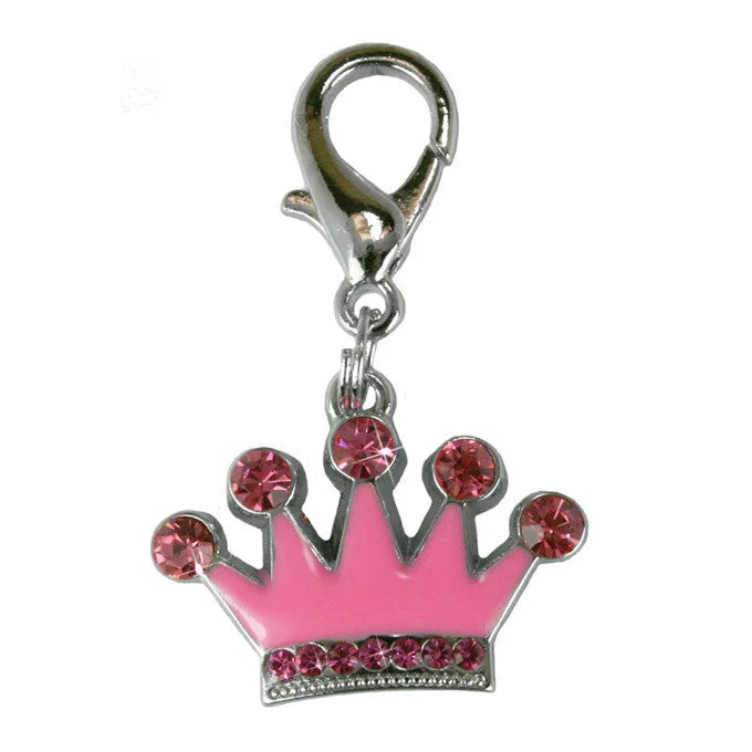 - Indoor pet toy recommendationsPink Crown Enamel With Jewels Dog Collar Charm