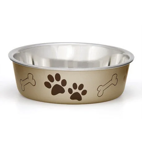 - Cat teasers selectionMetallic Champagne Stainless Steel Dog Bowl