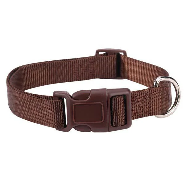  -High-end pet toy rankingsChocolate Brown Fashion Nylon Adjustable Dog Collar