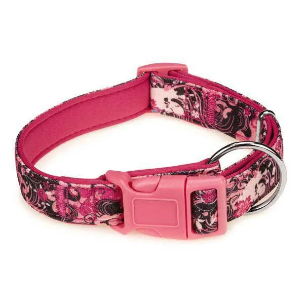 - Travel pet toy recommendationsPink & Black Floral Neoprene Dog Collar