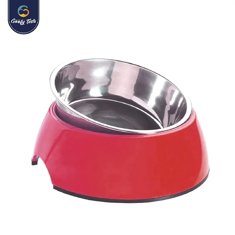 - Weight loss dog foodGoofy Tails Stainless Steel Anti-Skid Dog Food Bowl (Red)