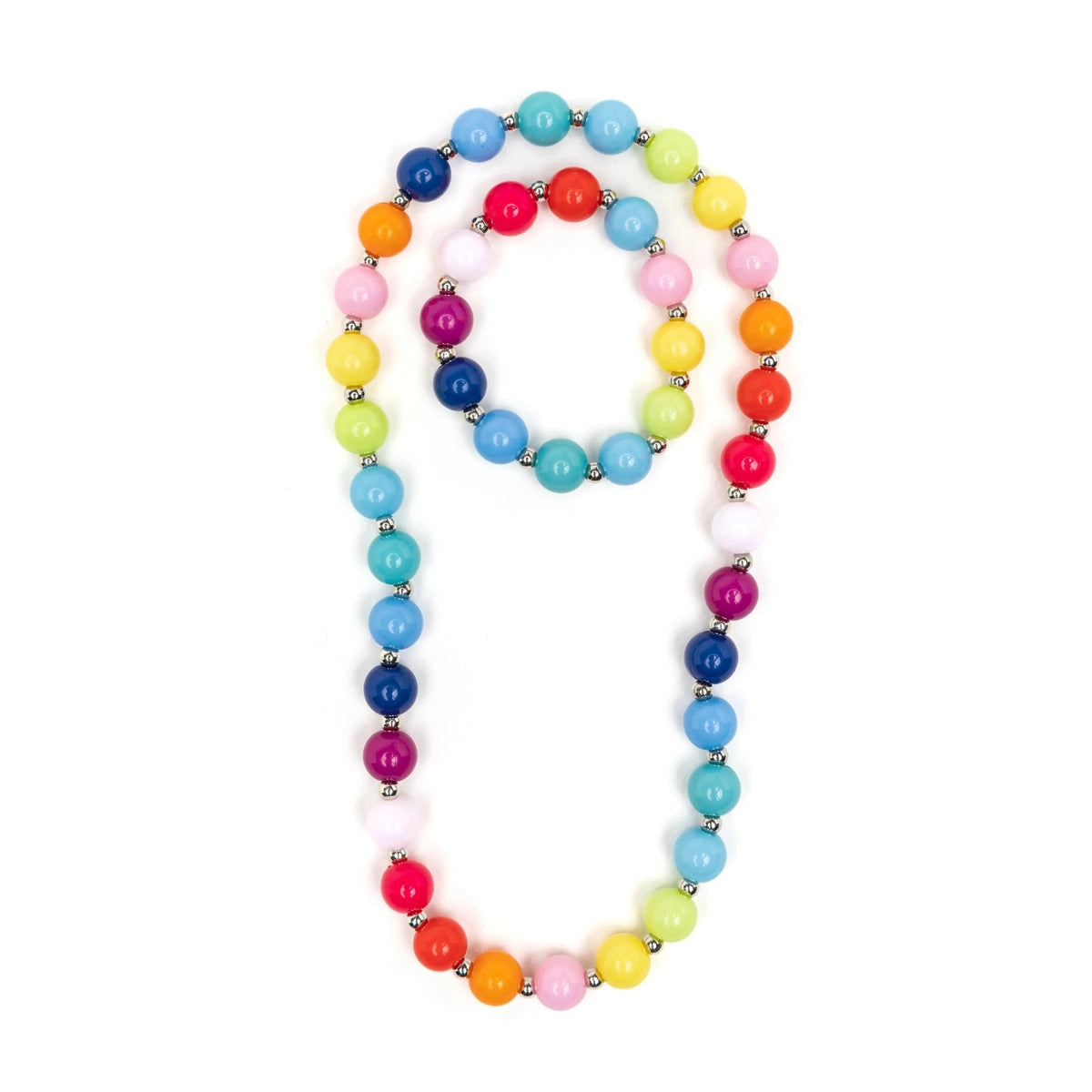 ---beaded bubblegum bracelet & necklace set