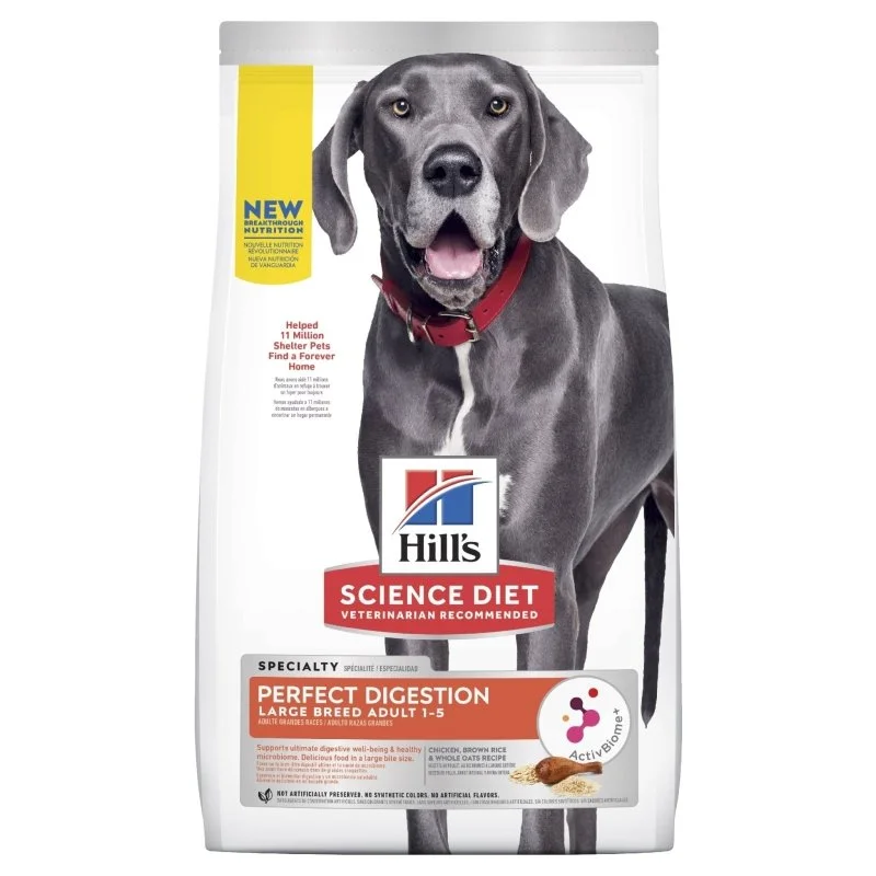 - High protein dog foodHill's Science Diet Perfect Digestion Adult Large Breed Dry Dog Food