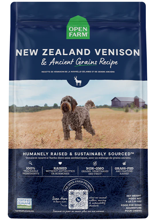 - Crave dog food reviewOpen Farms New Zealand Venison & Ancient Grains Dry Dog Food (4 lbs)