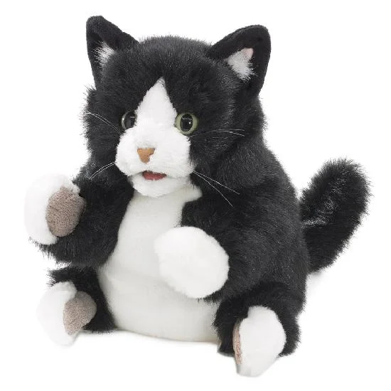 - Pet tear stain cleaning wipesFolkmanis tuxedo kitten cat puppet