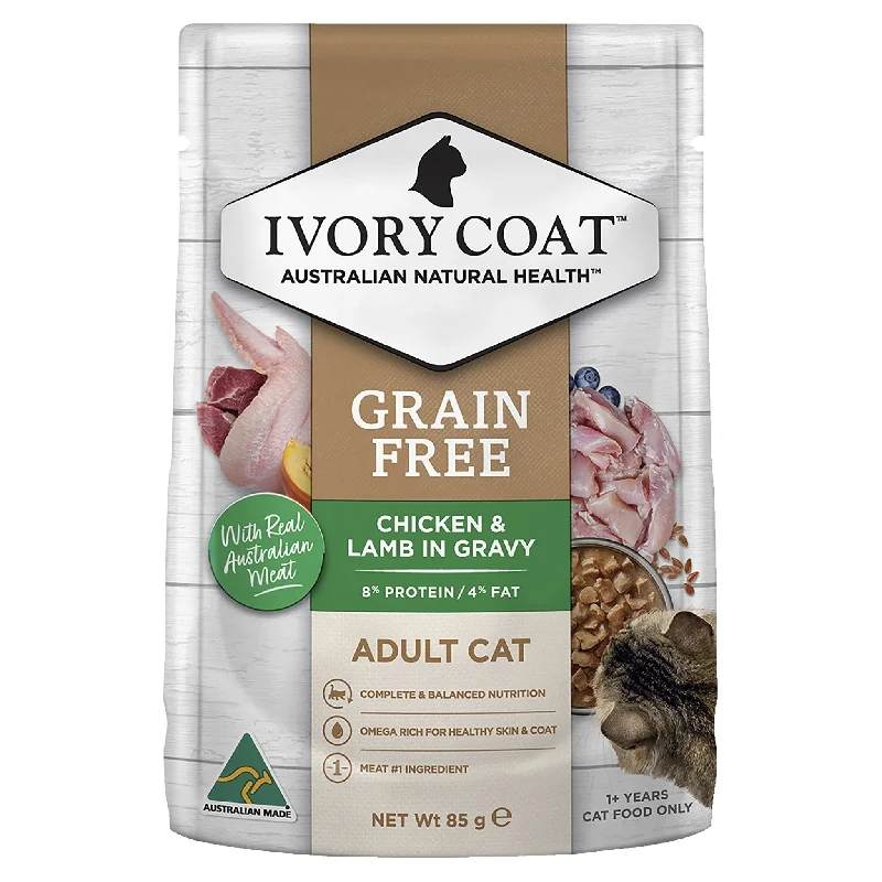 - Food for picky dogsIvory Coat Grain Free Chicken & Lamb in Gravy Wet Cat Food, 12x85g