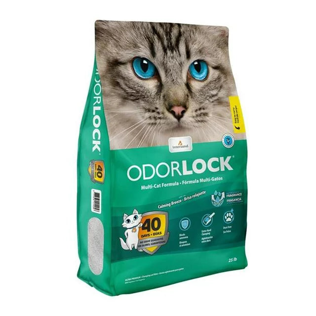 - Remote interactive pet feederIntersand Odorlock Calming Breeze Cat Litter