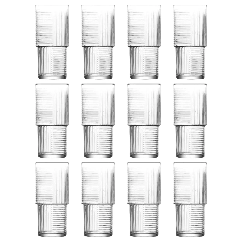 - Summer pet ice mat515ml Helen Stacking Highball Glasses - Pack of 12 - By LAV