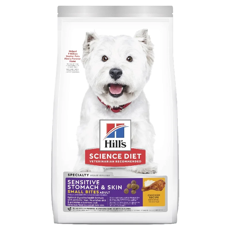 - Special food for senior dogsHill's Science Diet Sensitive Skin & Stomach Adult Small Bites Dry Dog Food