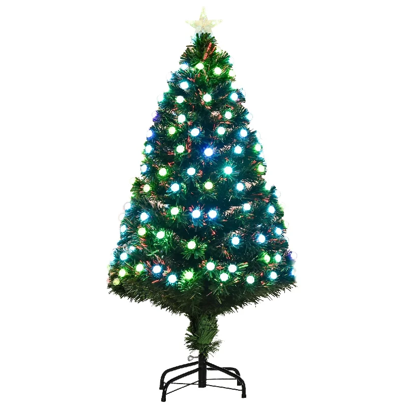  -Anti-scratch sofa protective coverHomcom 5 Foot Pre-Lit Artificial Christmas Tree w/Fibre Optic Decorations LED Light Holiday Home Xmas Decoration Green