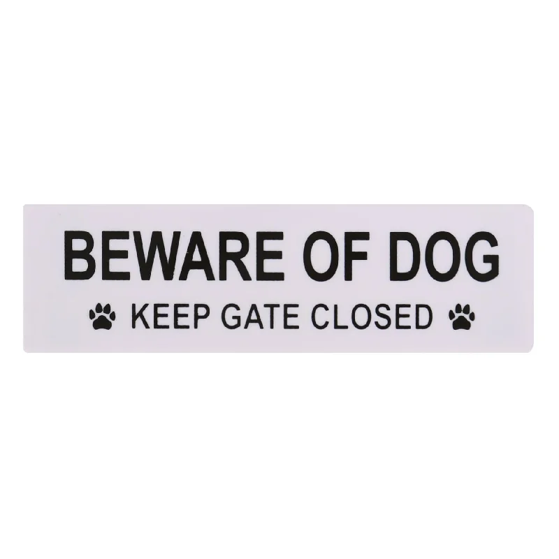 - Dog heart rate monitoring collarPlastic Beware of Dog Sign - 20cm x 6cm - White - By Ashley