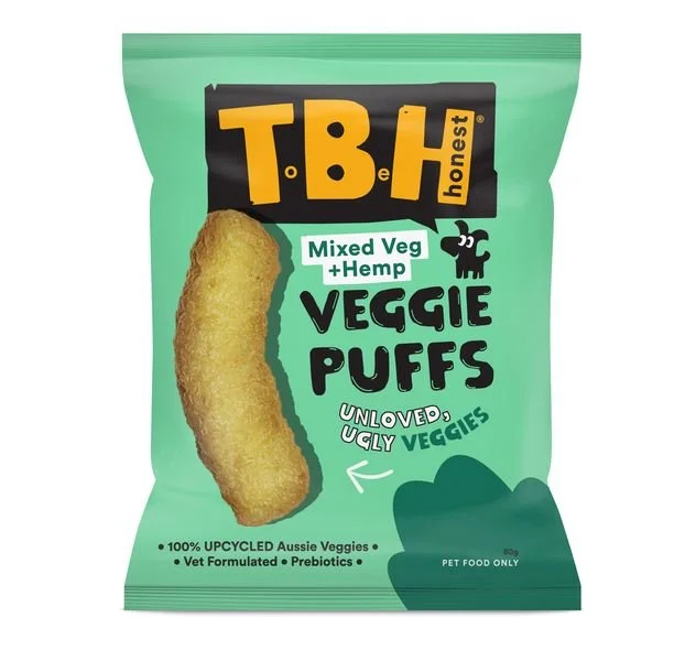  -Chicken-flavored dog foodTBH Veggie Puffs with Mixed Vegtables + Hemp Dog Treats 80g