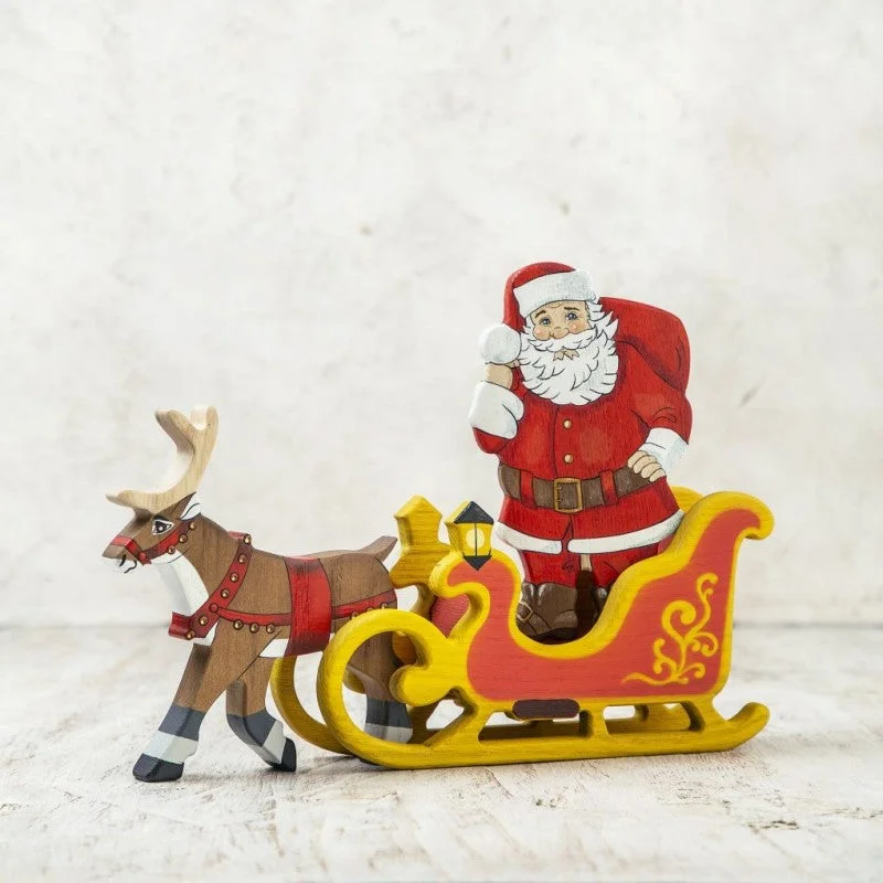 - Foldable and portable cat bagWooden Caterpillar Santa sleigh