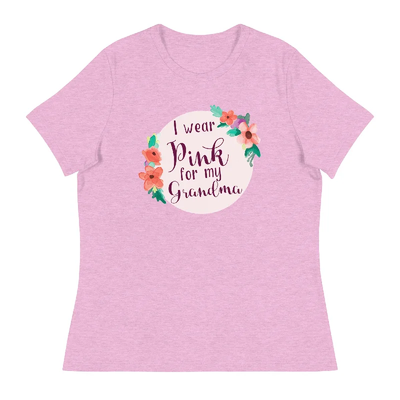 - Custom pet birthday cakePink For My Grandma Women's Relaxed T-Shirt