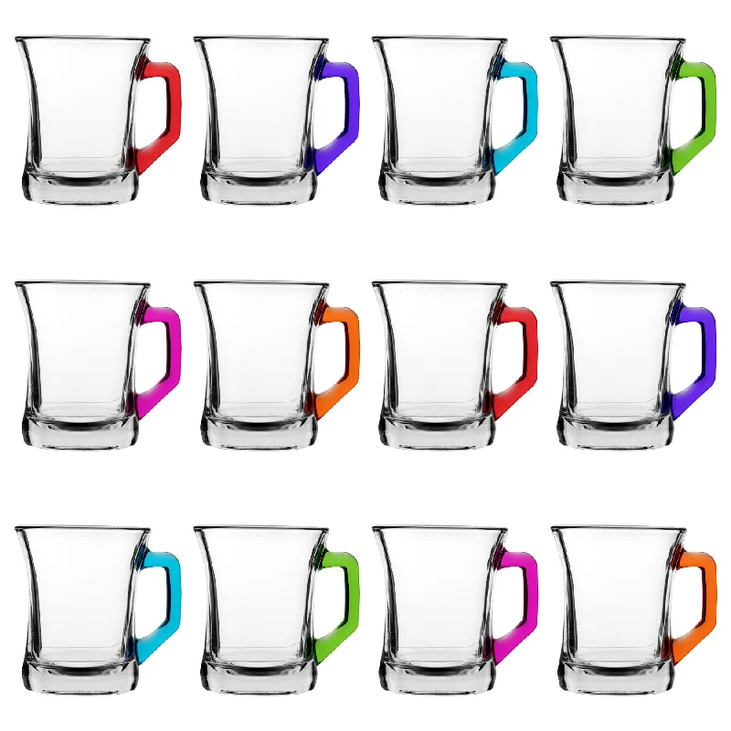 - Pet fence foldable indoor225ml Zen+ Multicolour Glass Coffee Mugs - Pack of 12  - By LAV