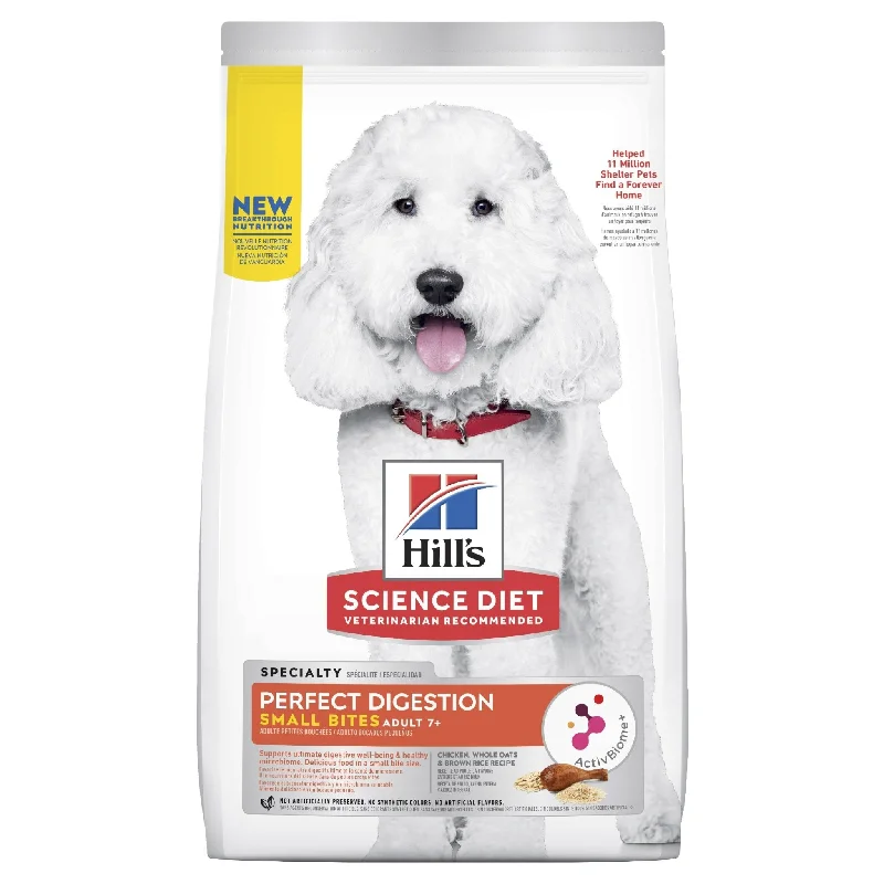 - Gastrointestinal conditioning dog foodHill's Science Diet Perfect Digestion Adult 7+ Small Bites Dry Dog Food 5.44kg