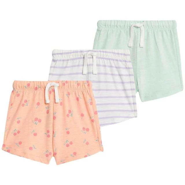 - Summer pet ice matM&S Cotton Patterned Shorts 3 Pack 0-24 Months