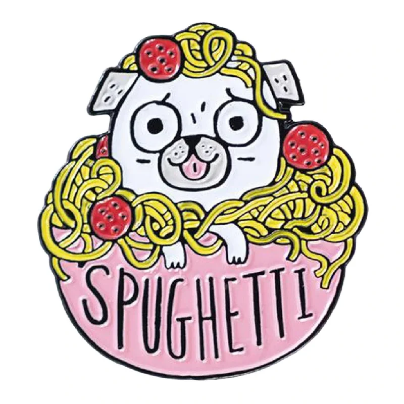 - Postoperative pet anti-licking Elizabethan collarspughetti pug enamel pin lapel