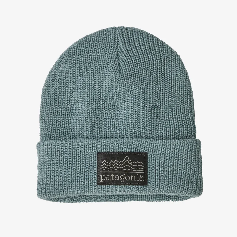 ---Kids' Logo Beanie - Strata Stencil: Thermal Blue