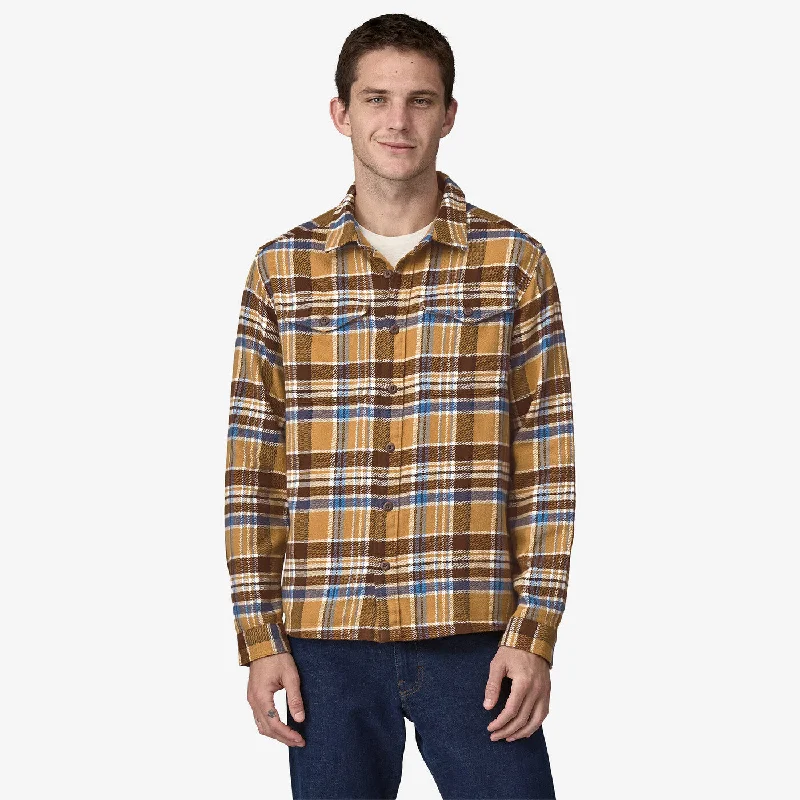 ---Men's Fjord Flannel Shirt - Adventurer: Pufferfish Gold