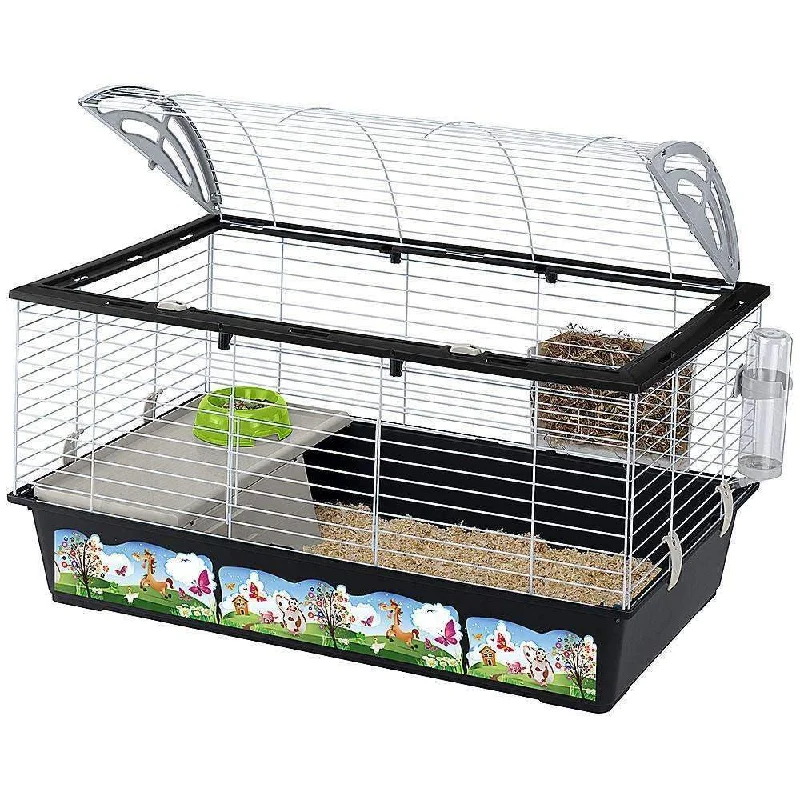 7. **Cat drinking fountain filter model**Ferplast Casita 100 Large Rabbit Cage, With Decorations